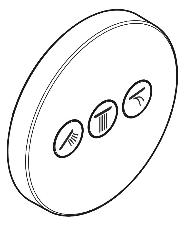 hansgrohe Fertigmontageset ShowerSelect S UP-Ventil, 3 Verbraucher, chrom