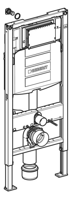 Geberit Wand-WC-Element Duofix für Sigma BH 112 cm, mit UP-Spülkasten 12cm, für Trockenbau