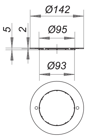 Dallmer Rahmenaufnahme Serie 10 CeraDrain/Tristo Drain S 10