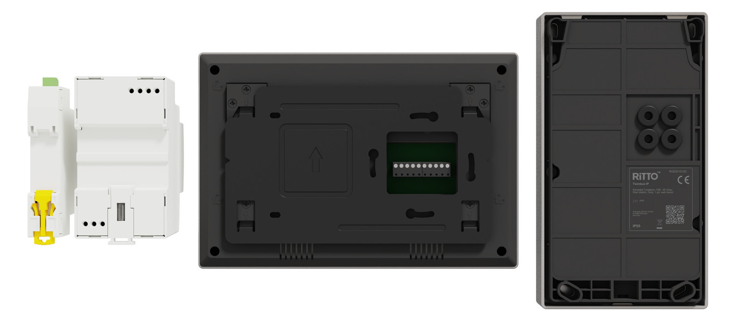 Video-Türsprechset 2Draht 1xTeiln AP/AP anthgr sw Aufputz/Aufputz 1LS Video-Türsprechset 2Draht 1xTeiln AP/AP anthgr sw Aufputz/Aufputz 1LS