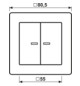 Abdeckung Schalter AS / NaV aws glz Kontrollfenster/Lichtauslass