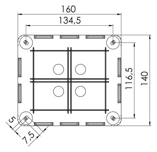 WISKA Abzweigkasten 10qmm,  COMBI 1210/5 