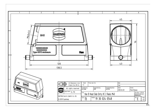 HART Tüllengehäuse M40       19300240548 