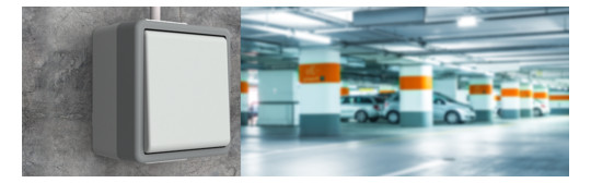Steckdose 3f dgr glz DELTAfläche AP IP44 Klappd