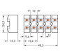 Steckklemme 20f 400V 18A Serie 272 0,5-2,5qmm ws f.Massivleiter