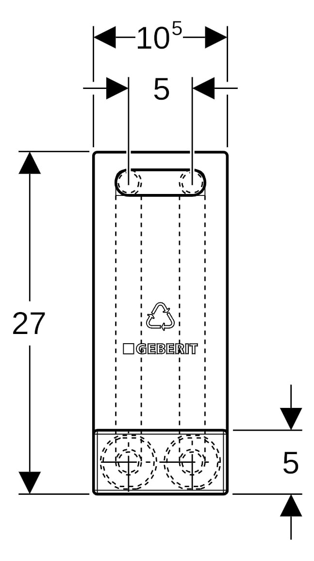 Geberit Anschlussbox PushFit Typ C Ø 16 mm, für Druckprüfung ohne Heizkörper