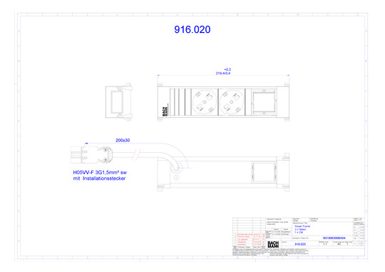 Bachmann Steckdoseneinheit Power 916.020 