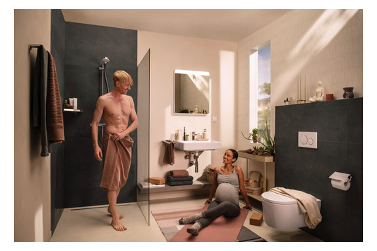 hansgrohe Waschtisch Xanuia Q 600x480mm, mit Hahnloch/Überlauf, weiß