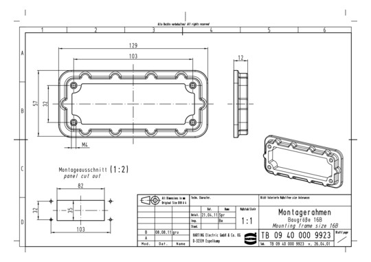 HART Montagerahmen Han 16HPR 09400009923 