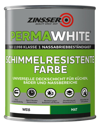 Zinsser-Grundierung Permawhite, weiß seidenmatt - 1l