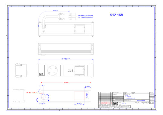 Bachmann CONI 1xCEE7/3 1xUSB C   912.168 