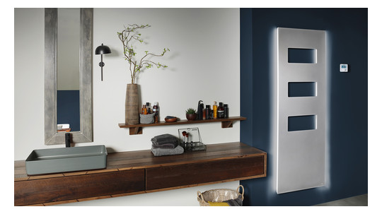 Bemm Planheizwand Plawa SPA Pur 1500 x 625 mm, weißperlmetallic, rein elektrisch, pulverbeschichtet