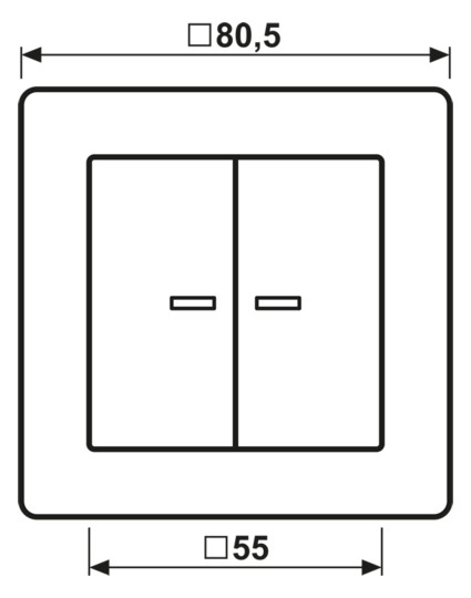 Abdeckung Schalter AS / NaV aws glz Kontrollfenster/Lichtauslass