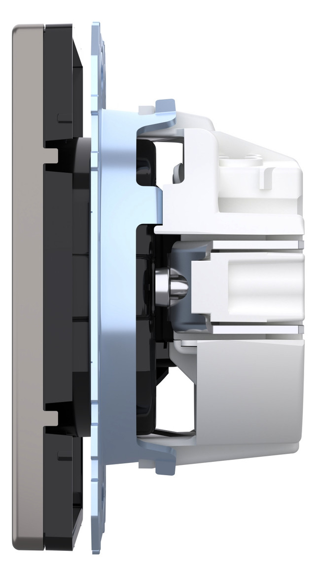 Steckdose 1f glz System Design UP m.BS Mit erhöhtem Berührungsschutz IP20