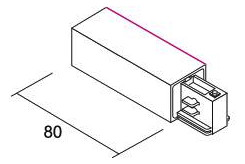 End-Einspeisung links ws 80mm End-Einspeisung links ws 80mm