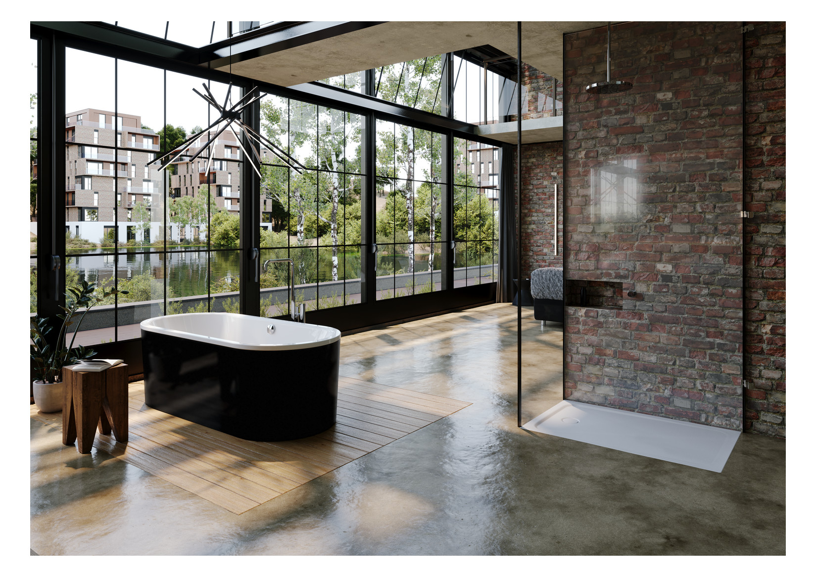 Kaldewei Duschwanne CAYONOPLAN 2262-1 80x120x1,8cm, Secure Plus, schwarz matt 100