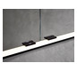 EMCO Unterputz-Lichtspiegelschrank prime 600x730mm, 1 Tür, Anschlag links, schwarz/spiegel