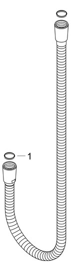 hansgrohe Metallbrauseschlauch Axor 2000 mm, Edelstahl-Optik