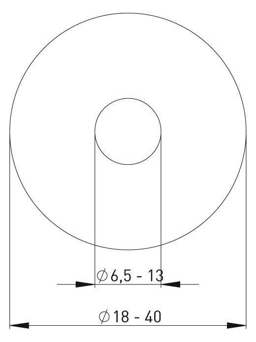 ASW Kotflügelscheibe 13,0 mm x 40 mm, Stahl verzinkt