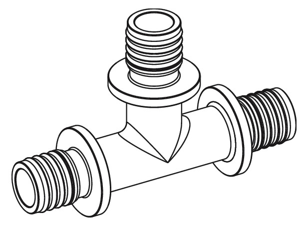 TECE T-Stück TECEflex 32 x 32 x 32 mm, Messing