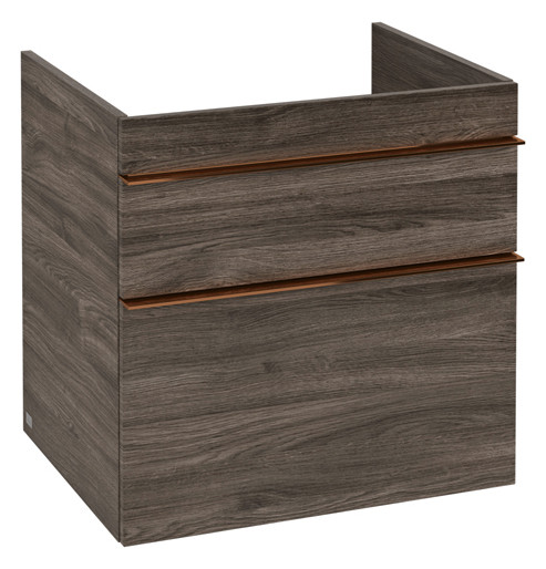 V&B Waschtisch-Unterschrank Venticello 60,3x59x50,2cm, Griff Copper, stone oak