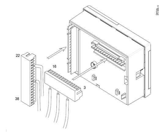 Danfoss Sockel ECL Comfort Typ 296, Einbausatz für Tafelmontage