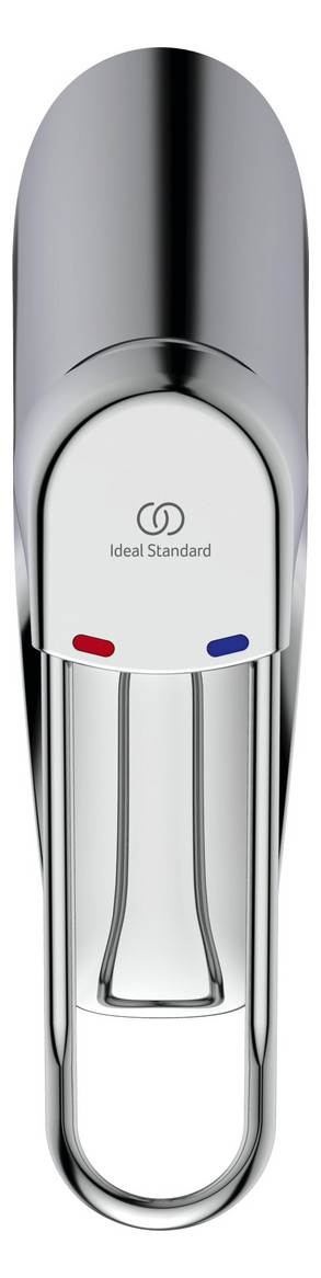 Ideal-Standard Waschtisch-Einhebelmischer CeraMix Blue Bügelhebel, Cu-Rohr, ohne Ablaufgarnitur, chrom