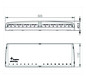 Patchpanel 16Ports Wandmont Schirm RAL9001 110x325x43,5mm