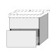 SA Waschtischunterbau mit Auszügen 3way (UM622) 580x625x452 Anthrazit-Matt
