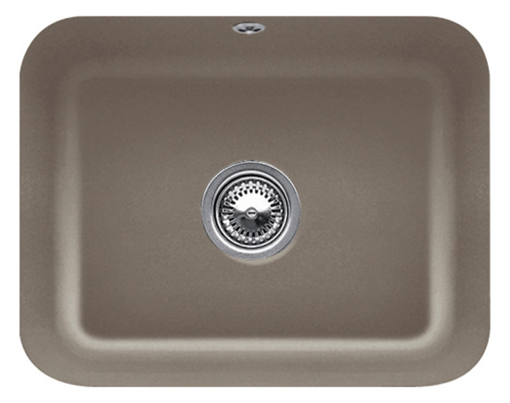 V&B Unterbauspüle Cisterna 60C mit Ablaufgarnitur, Excenterbetätigung, timber CeramicPlus