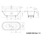 Kaldewei Badewanne CLASSIC DUO oval 111 180x80cm, Griffloch, alpinweiß matt