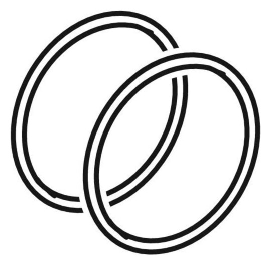 Geberit O-Ring-Set Ø 25,07, G 1 1/8, konisch dichtend, HNBR, gelb