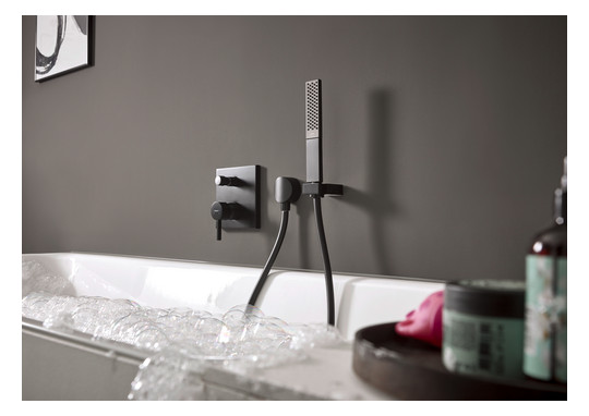 hansgrohe Fertigmontageset Finoris UP-Wannen-Einhebelmischer, mattschwarz