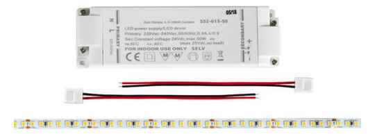LED-Lichtband 9,6W/m ws 3100K 140Stk/m IP20 LED nicht austauschbar 5000mm DC