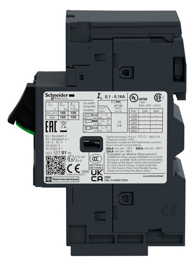 Motorschutzschalter 3p 4-6,3A 6,3A/Iu 690V Einb Festeinbau IP20