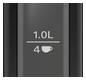 Wasserkocher 1,7l Edst DesignLine 2400W sw Anzeige:außen m.Sieb