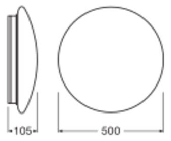 Ledvance SF CIRC 500 V 42W 830 IP44 DALI 