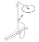 hansgrohe Showerpipe Axor mit Thermostat 800, Kopfbrause 350mm, 1jet, brushed red gold