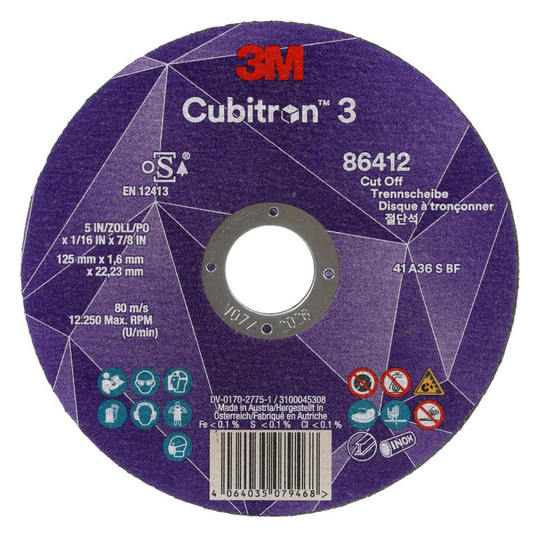 3M-Trennscheibe Cubitron 3 - 125x1,0mm, gerade
