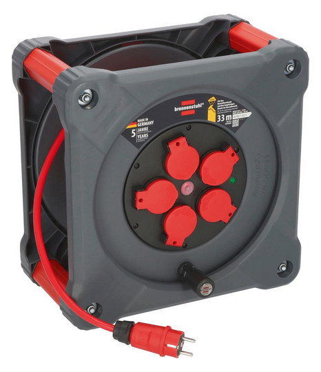 BRENNENSTUHL Professional-Kunststoff-Kabeltrommel KA3210...