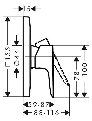 hansgrohe Fertigmontageset Talis E UP-Brause-Einhebelmischer, 1 Verbraucher, chrom