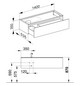 KEUCO Waschtischunterschrank Edition 11 Planning 140x35x53,5cm, 1 Frontauszug, links, Lack Hochglanz Weiß