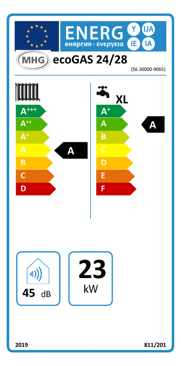 MHG Brennwert-Wandheizgerät Meisterlinie ecoGAS 24/28, 26/32 kW, Kombi