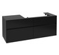 V&B Waschtischunterschrank Collaro 140x54,8x50cm, Waschtisch rechts, black matt laquer