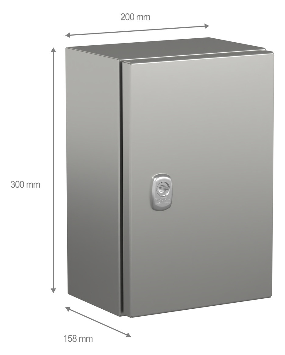 Wandschrank VA IP66 B200xH300xT150mm Scotch Brite