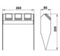 Steckdosensäule Metall an 3Steckd anth 300x270x85mm IP44