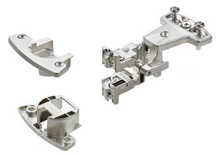 Bild Zwillingsscharnier Selekta Pro 2000 vern 180 °, Auflage 5,5 mm, mit Spreizmuffen - Hettich-1