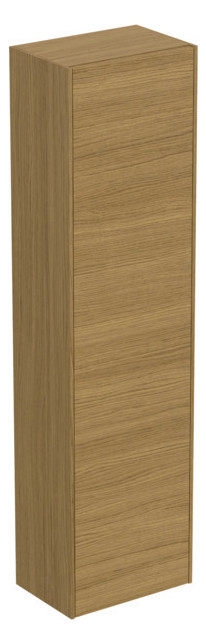 Ideal-Standard Halbhochschrank Conca 1 Tür, Anschlag rechts oder links, 37x25x140cm, Eiche hell Furnier