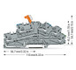 Installationsklemme 20A Serie 2003 3pot 0,25-4qmm gr Mit N-Trennschlitten