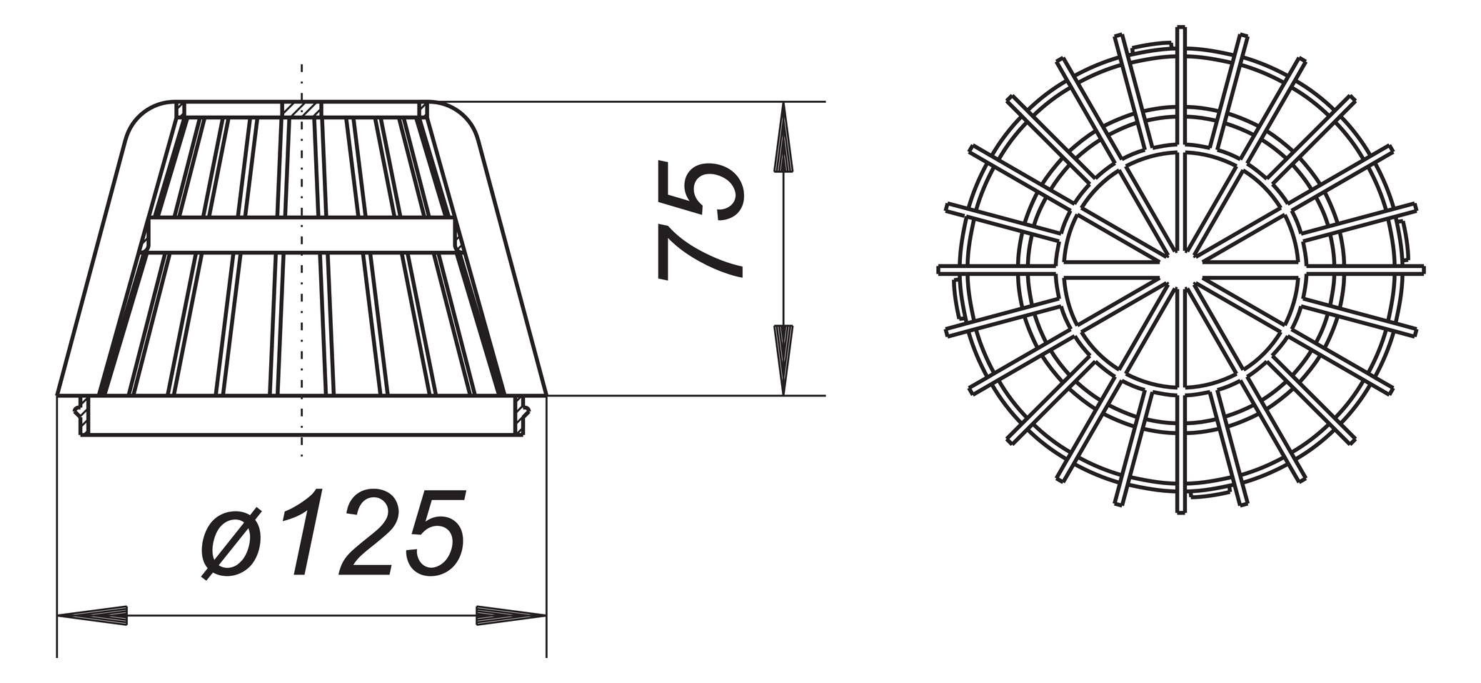 Dallmer Kies-/Laubfangkorb S 10 Ø 125 mm, Polypropylen, UV-stabilisiert
